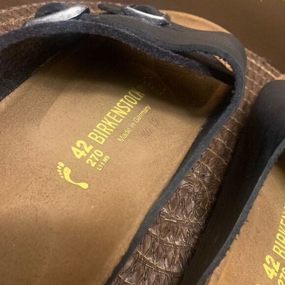 Birkenstock ZURICH Black Slides Size 42/ Women 11/ Men 9 EUC - Picture 4 of 7